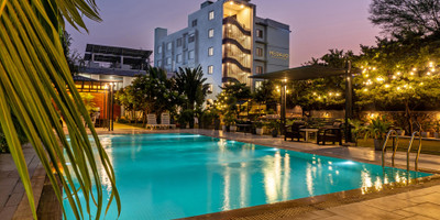 The Pool of Medalio Resort Udaipur Shobhagpura in undefined. Welcome to perfection reimagined